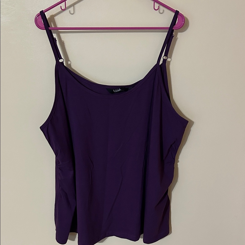 Ulla Popken Purple Camisole Sleeveless Top 24/26 nwt